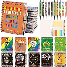 40PCS Hispanic Heritage Month Ballpoint Pens Bulk with Inspirational Notepads Hispanic Heritage Month Party Favor Spanish Culture Gifts for Classroom Teacher Rewards Office School Supplies