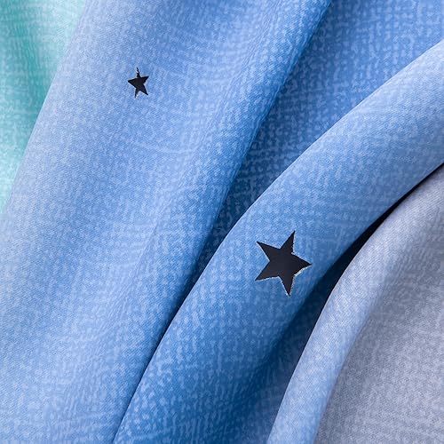 Miniatura 140 de XiDi - Cortinas rosas y grises para dormitorio de niñas, calcomanías de pared de unicornio, cortina verde, oscurecimiento de habitación, opaca, 63