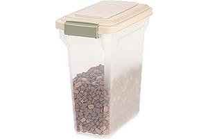 IRIS Airtight Plastic Dog Food Storage Container, Pet Supplies, BPA Free (Up to 13 lbs)
