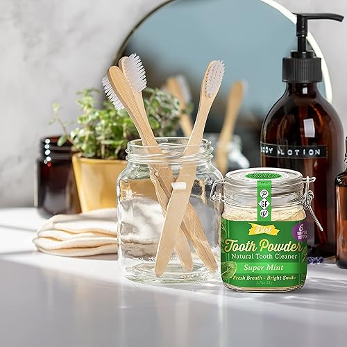 Miniatura 9 de The Dirt - Polvo de dientes, hierbas, aceites esenciales y polvo de dientes de arcilla de bentonita, alternativa a pasta de dientes natural sin