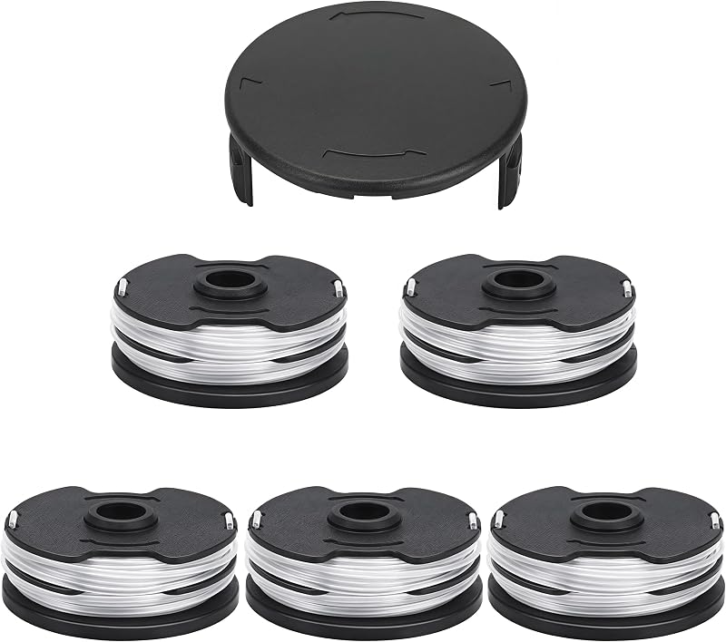 Yweller Pótorsó Szett Parkside LIDL Fűszegélynyíróhoz - 6 db Cserélhető Damil PRT 550 A1/A2/A3/A5/B6 és PRTA 20-Li Modellekhez, 1,6mm x 5m