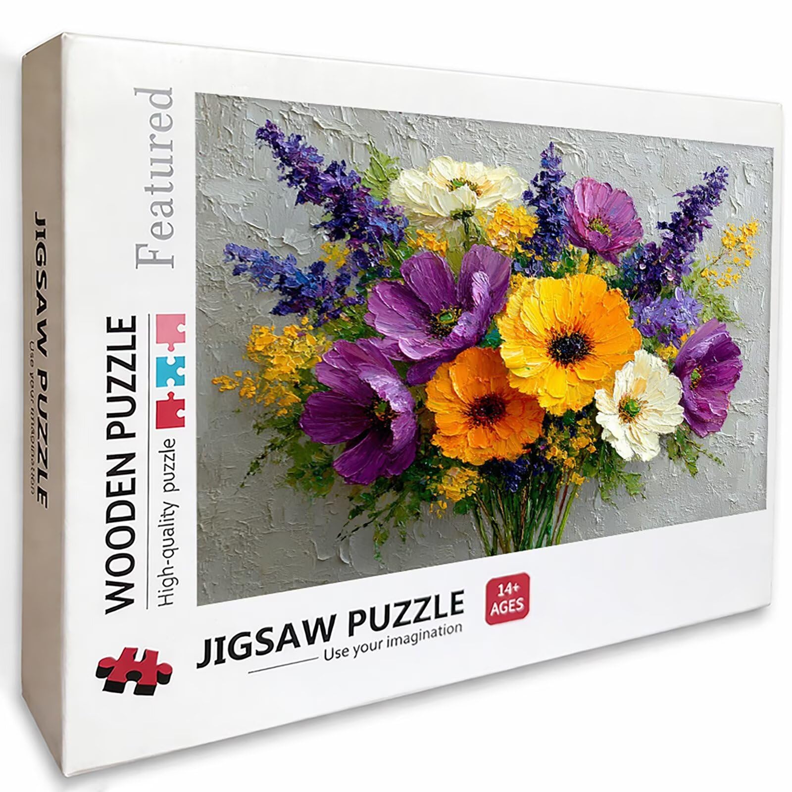 Puzzle Arte con Scatola Flower, Pianta Puzzle Legno 4000 Pezzi Adulti 141x87cm, Attività di Intrattenimento ad Alta Difficoltà, DIY Classici Gioco, Jigsaw Per Tutta La Famiglia, Estate Regalo, 0-6826