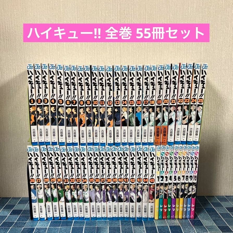 本物品質の ハイキュー 全巻 1巻〜45巻+10冊 セット 全巻セット