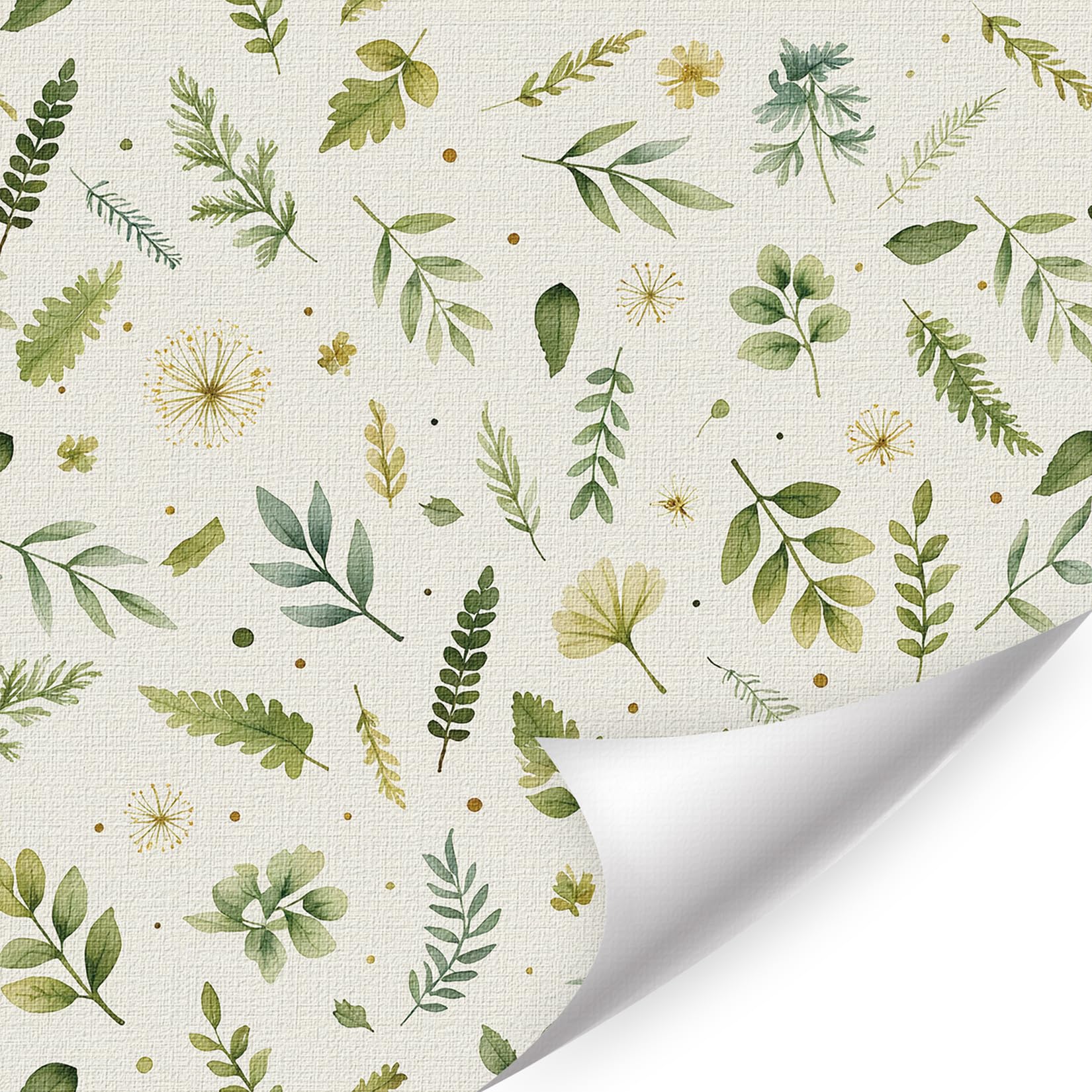 ANHUIB Green Leaves Wallpaper Peel and Stick Self Adhesive Wallpaper for Living Room Leaf Wallpaper for Bathroom Kitchen Waterproof Plant Botanical Vinyl Wall Paper Shelf Liner for Walls Cabinets — image 1