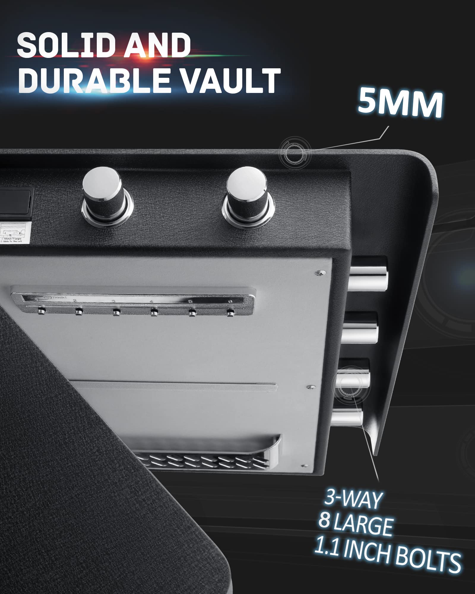 Buy JINXNOBI Large Biometric Safes for Home 4 Cubic Feet Security