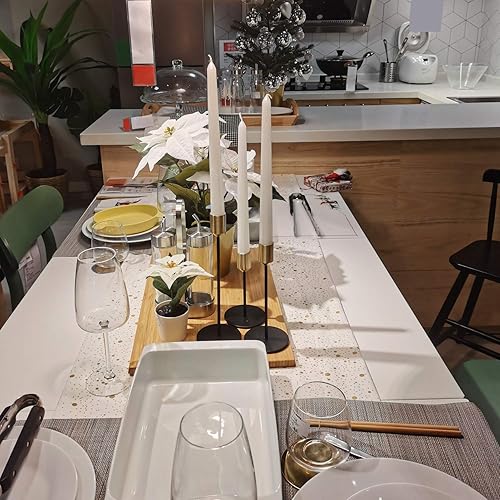 Miniatura 5 de Juego de 12 portavelas negros para candelabros, portavelas cónicos de metal para mesas de boda, centros de mesa, velas, cena, decoración del hogar