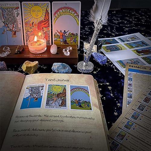 Miniatura 5 de 336 calcomanías de tarot  2.5 x 1.4 pulgadas (2.5 in x 1.4 in)  4 juegos de calcomanías de tarot de cubierta completa RWS para diario de tarot y