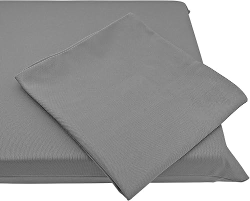 Funda para cama de perro de tamaño grande impermeable, suave y duradera, elástica, lavable a máquina, gris (48 x 29 pulgadas)