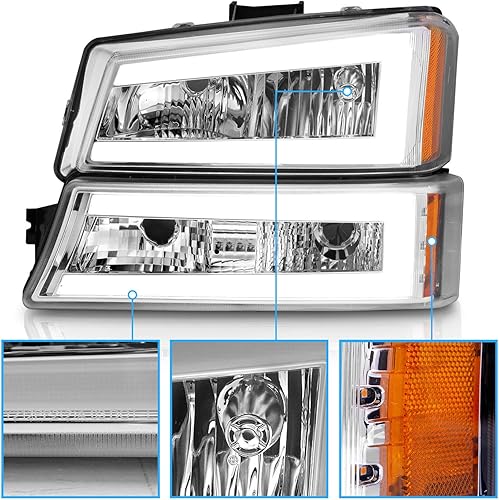 Miniatura 4 de AmeriLite - Juego de faros de camioneta con parachoques