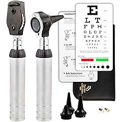 Zyrev 2 in 1 Otoscope Oph Set - Perfect for Nursing & Medical Students with Carry Case, Sight Chart & Replacement Ear Speculums