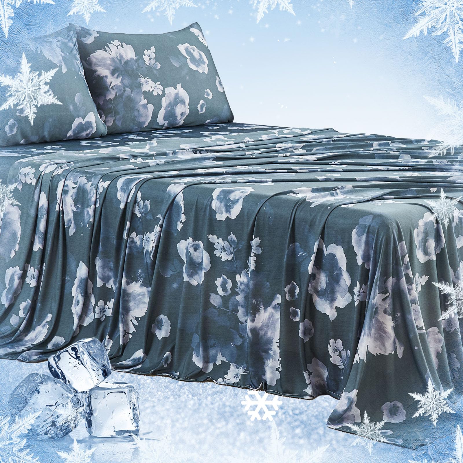 Amazon.com: YIYEA Cooling Bed Sheets for Hot Sleepers, Arc-Chill Q