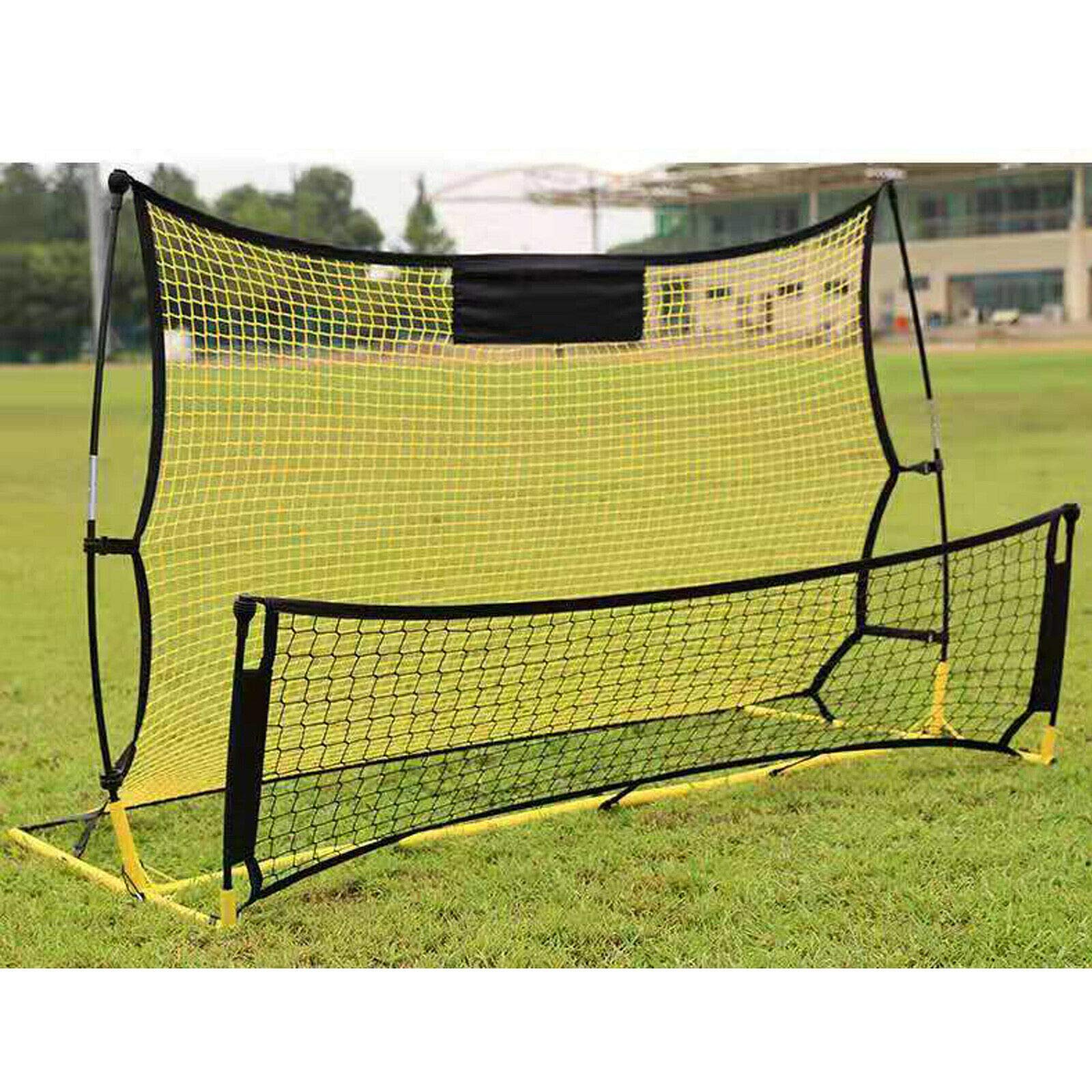 Rete da Rimbalzo per Calcio Rete da Rimbalzo per Calcio Attrezzatura Pieghevole Porta da tiro Allenamento 2 in 1 Design a Doppio Strato per praticare abilità, Come Passaggio, tiro