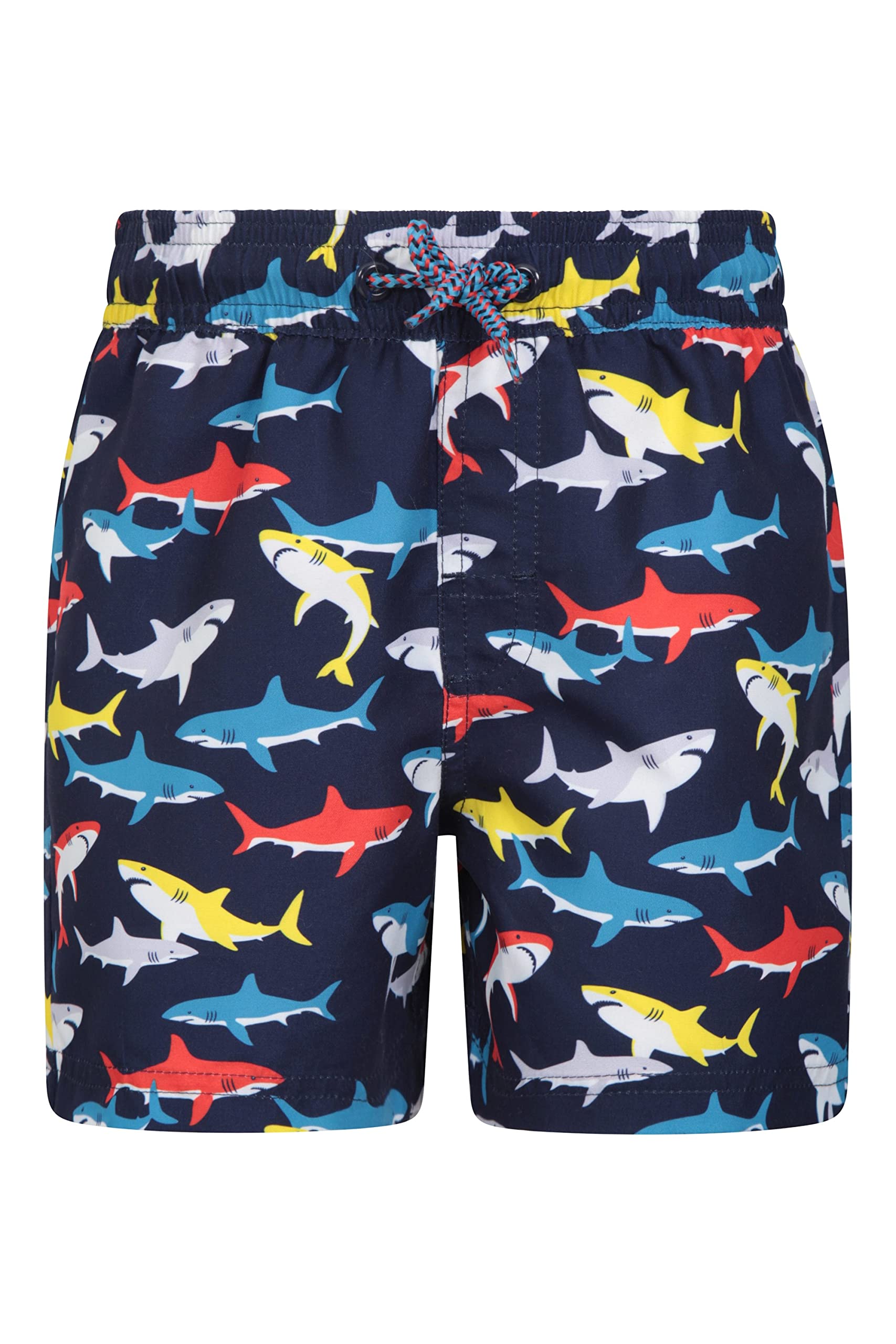 Mountain Warehouse Patterned Kids Boardshorts - Lightweight & Easy Care Swim Shorts with 2 Cargo Pockets & Adjustable Waist - Spring Summer, Swimming, Surfing Burnt Orange 5-6y