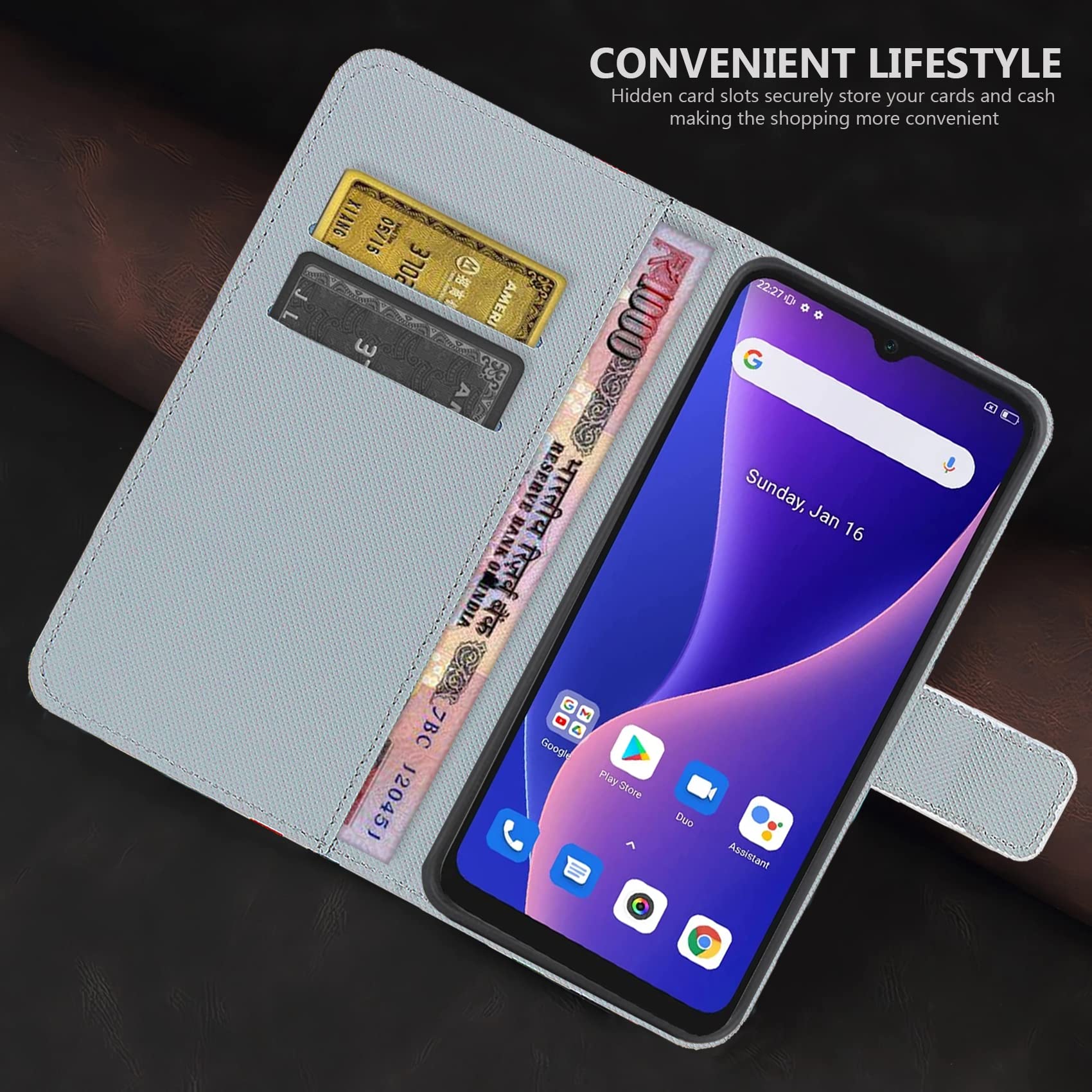 Amazon.co.jp: SHIYENA For OSCAL C60 ウォレットケース スタンド機能 