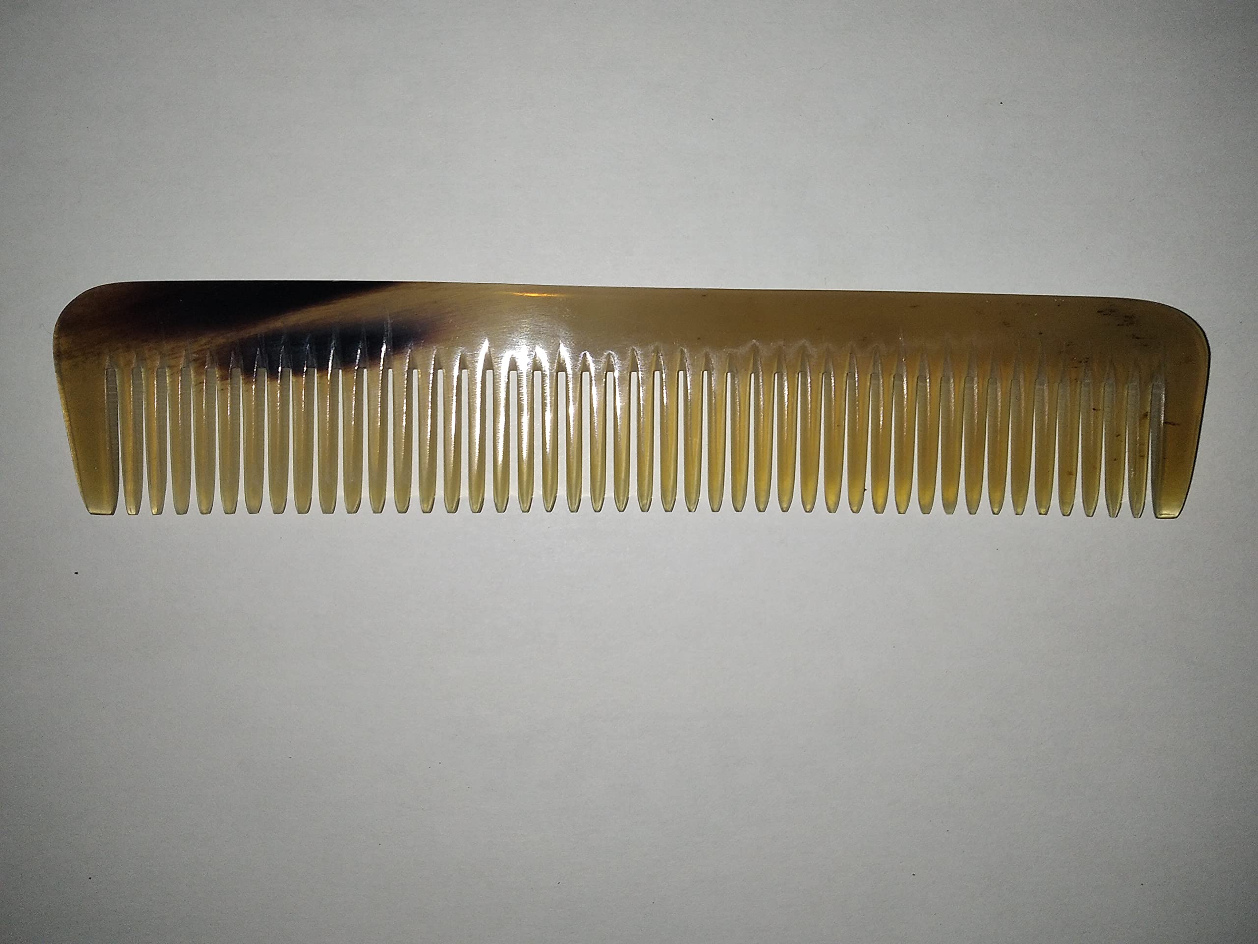 Peigne en Corne Naturelle – Démêloir à Grandes Dents 17 cm