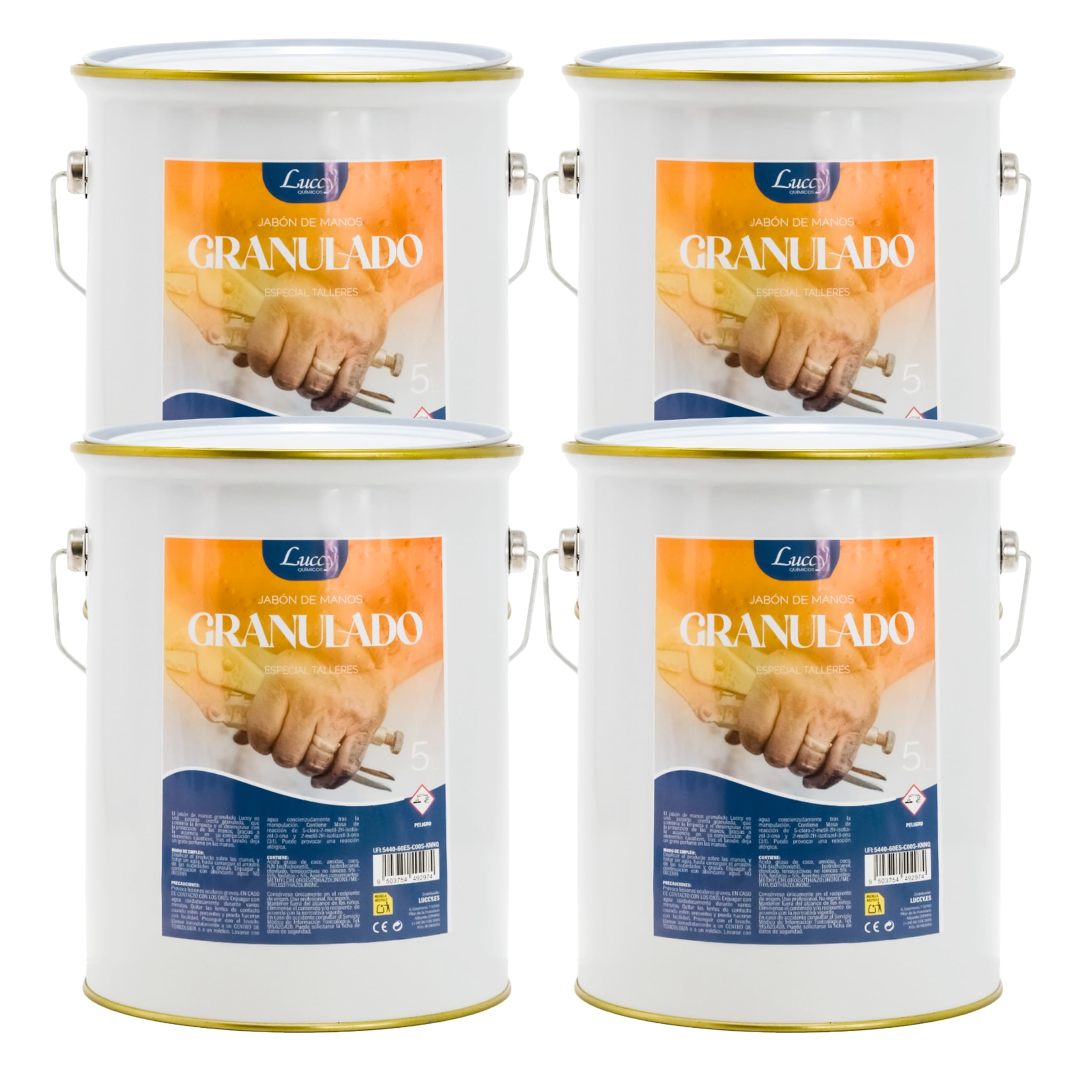 Jabón de Manos Mecánico Profesional 20 Litros | Especial Talleres | Elimina Grasa, Aceites y Suciedad Pesada | Jabón Manos Mecánicos Uso Intensivo