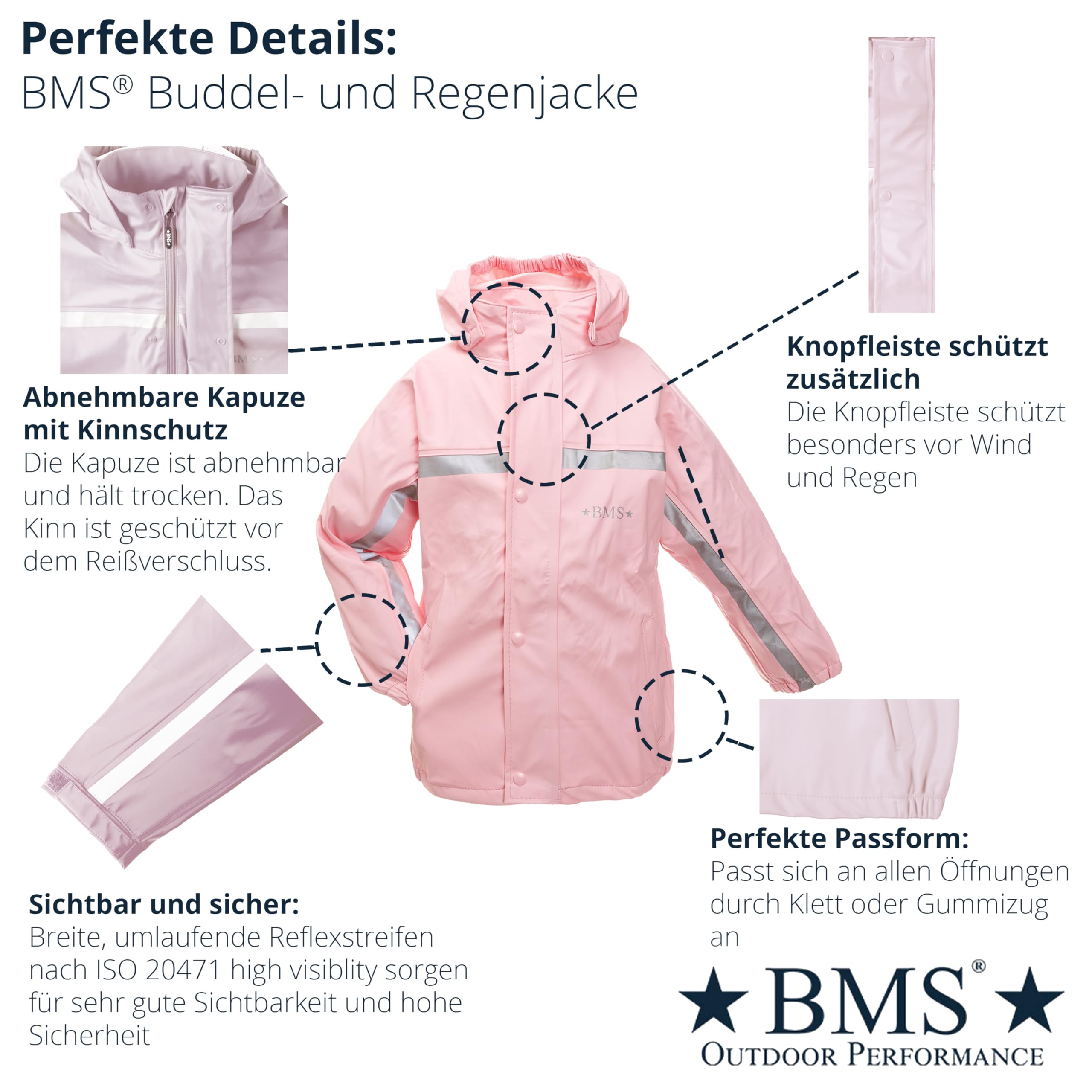 BMS Kurtka Dziewczynki Matschjacke Softskin