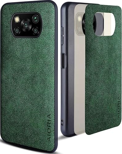 AIORIA para Xiaomi Poco X3 NFC Case, 6.67 pulgadas Poco X3 pro caso Premium PU cuero cubierta del teléfono diseño retro Funda protectora completa
