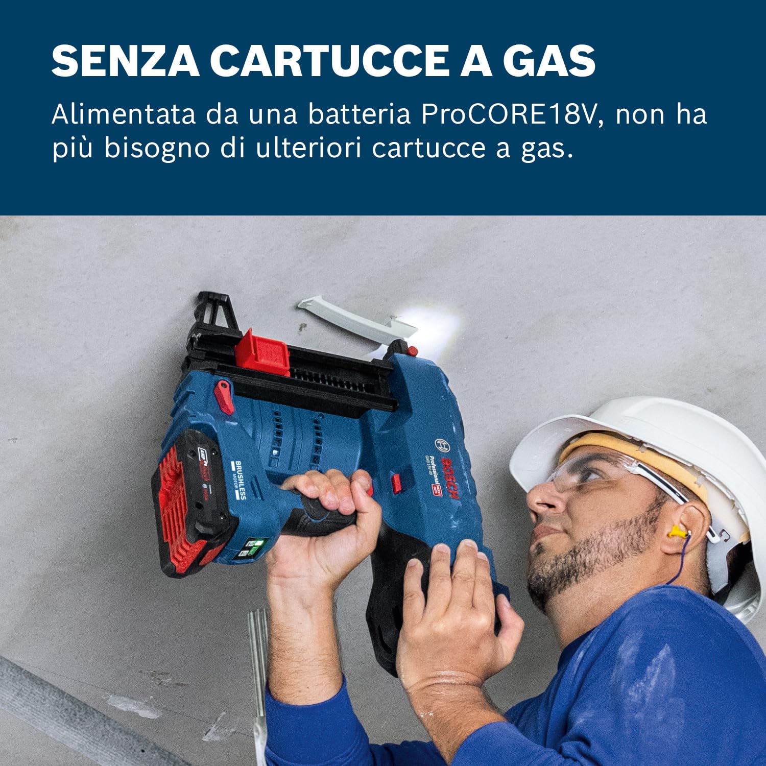 Bosch Professional 18V System Chiodatrice per calcestruzzo a batteria GNB 18V-40 (incl. 2x ProCORE 4.0Ah, GAL 18V-40, perno di espulsione, pratico gancio, naso standard, magnete, XL-BOXX)
