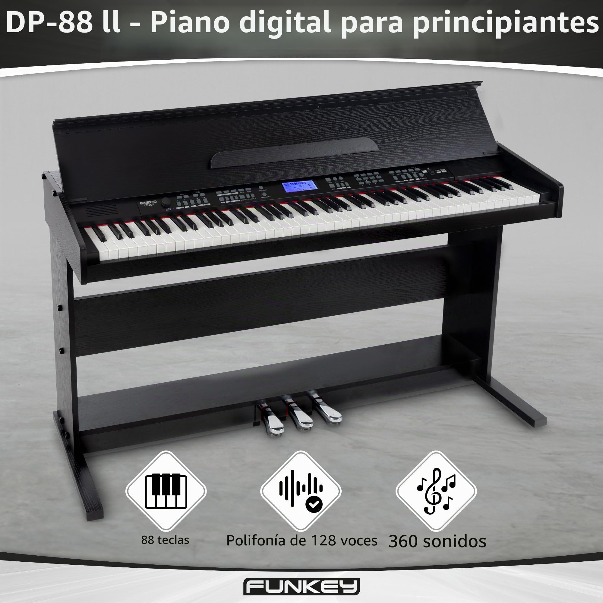 FunKey DP-88 II piano digital negro