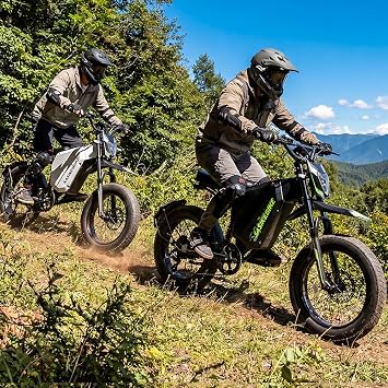 Electric Bike for Adults,Electric Dirt Bike -White