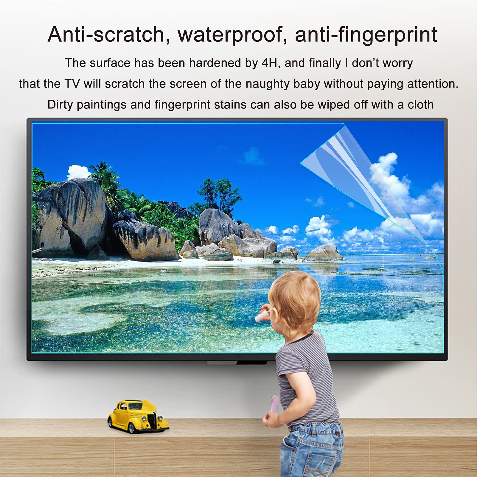 32-75 Zoll Anti-Blaulicht-TV-Bildschirmschutz, Anti-Baby-Myopie Augenschutz Ultraklarer Filterfilm Matte Folie FüR Den Kratzfesten Bildschirm FüR LCD-LED-OLED,40in(886×498mm)