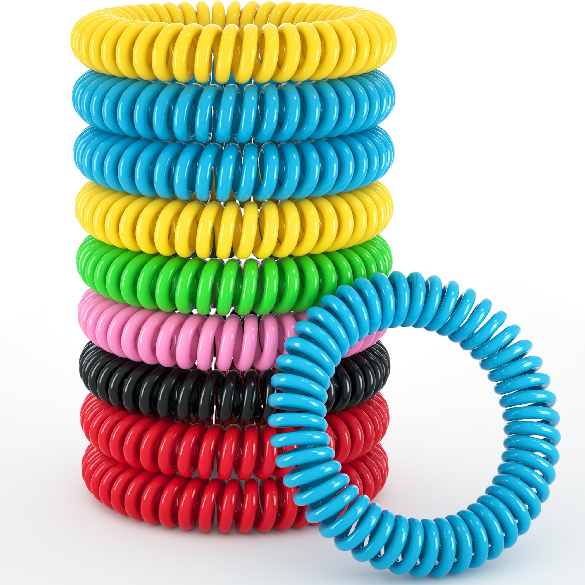 Confezione da 46 braccialetti antizanzare, senza DEET per adulti e bambini