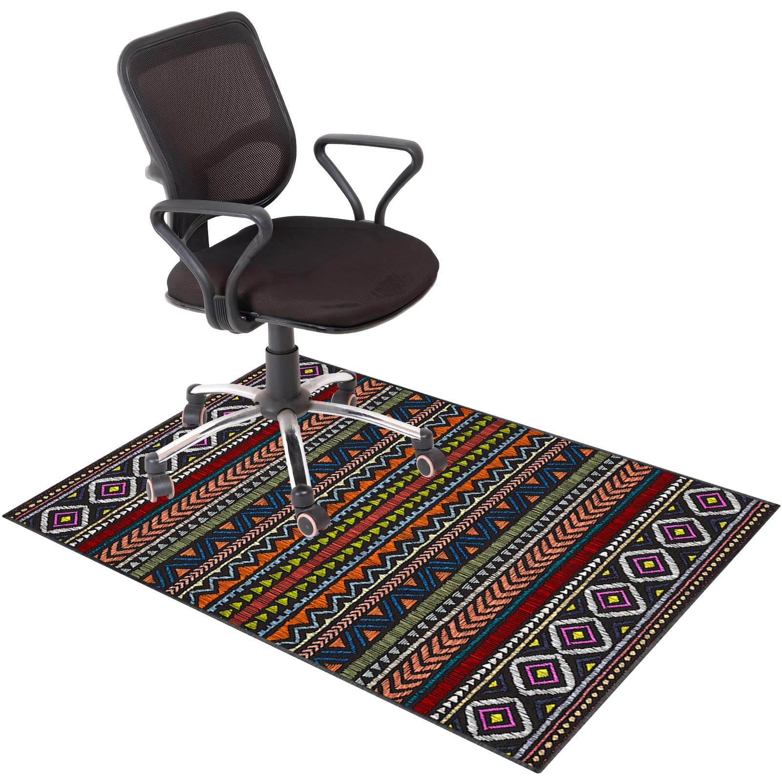 EYZO 90 × 120 cm Chair Mat For Carpeted Floor, Gaming Chair Mat, Office Chair Mat, Multi-Purpose Carpet Protector, Desk Chair For Carpeted And Hardwood Floor, Protects Floors, Non-Slip Soundproofing