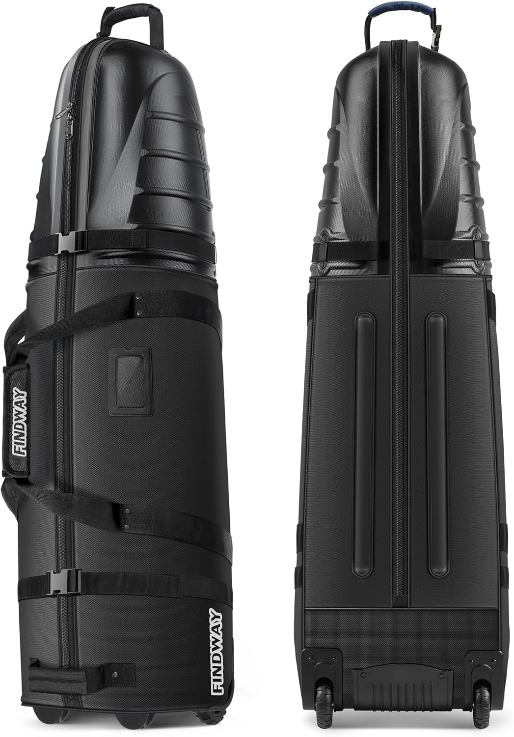 findway Golf Travel Bags, Golf Bag Travel Case for Airlines with Wheels, 1680D Heavy Duty Oxford and ABS Hard Case Top, Lightweight and Foldable Black