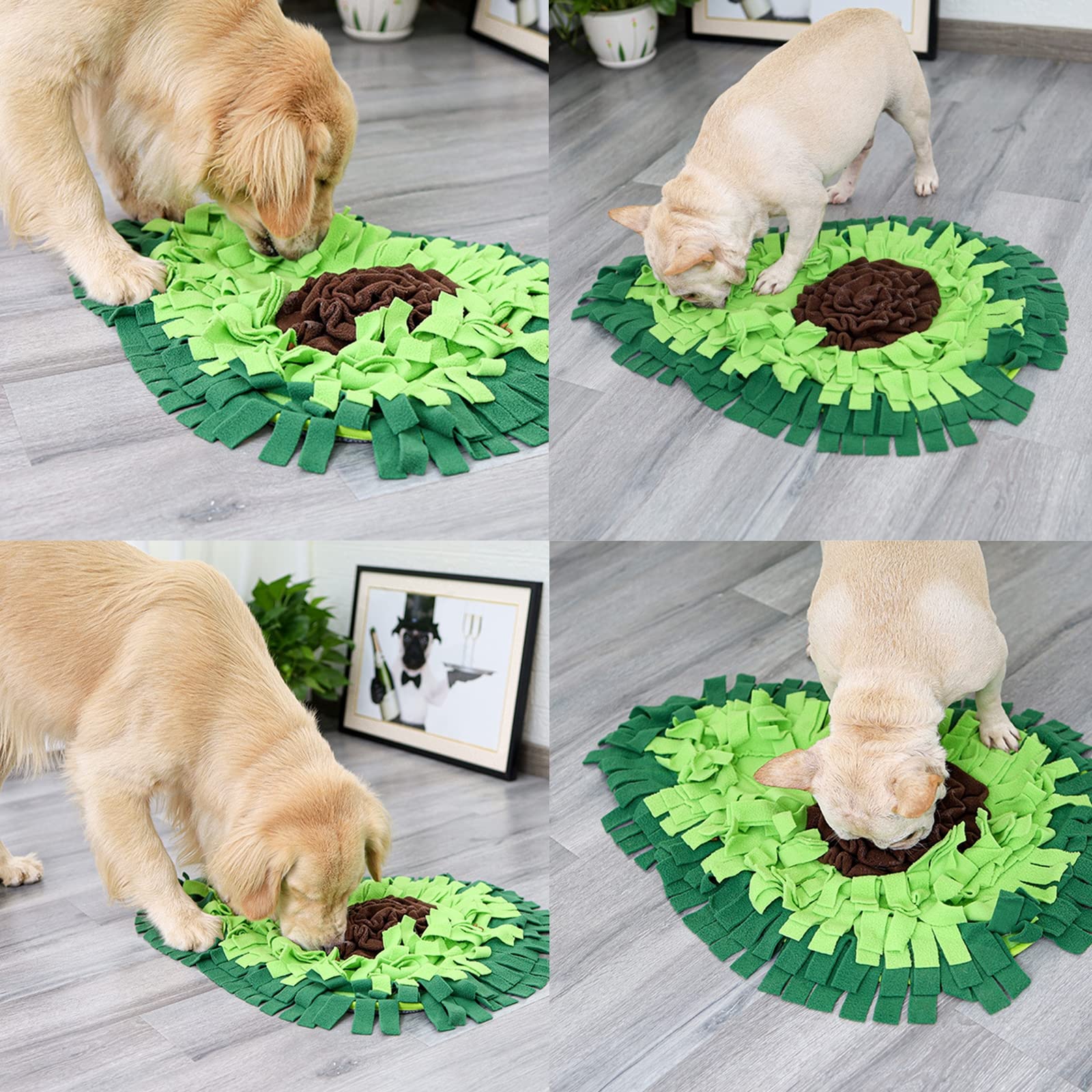 Schnüffelteppich Hund Intelligenzspielzeug, Hund Interaktives Spielzeug,Schnüffelrasen Hund Riechen Trainieren Matte Futtermatte Trainingsmatte Für Puzzle Und Nahrungsinstinkttraining
