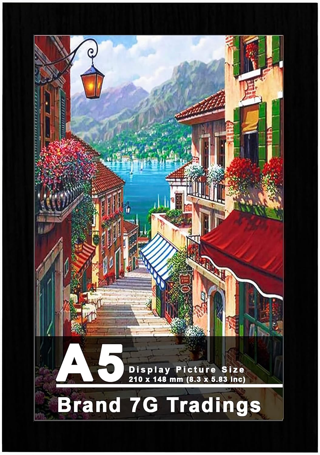 Black A5 Picture Frame Freestanding and Wall Mounted