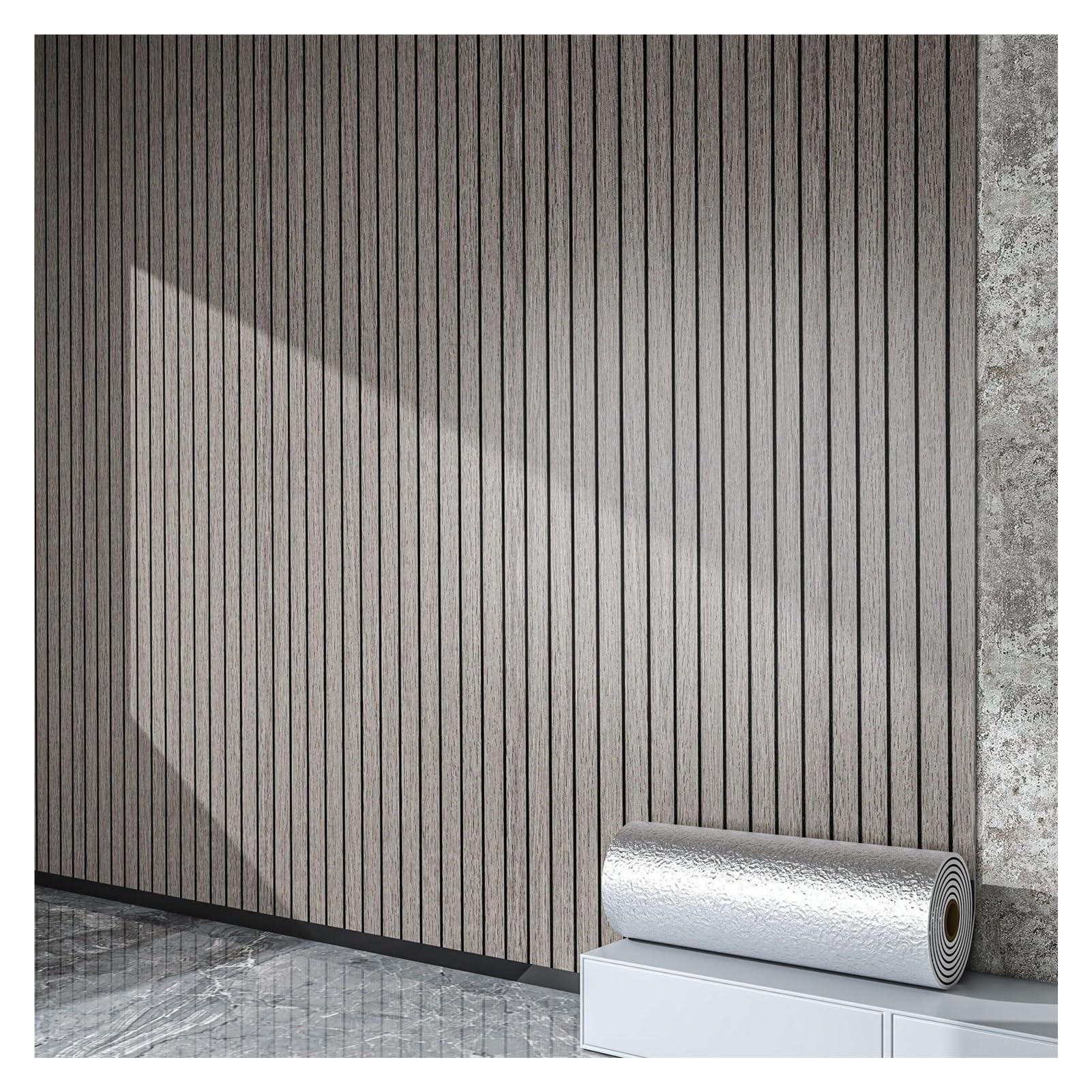 Paneles de pared de listones de madera 3D, paneles autoadhesivos de PVC para despegar y pegar, papel tapiz de espuma insonorizada para decoración de dormitorio, cocina u oficina