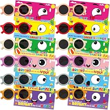 Fancy Land Neon Sunglasses End of Year Student Gifts from Teachers End of the Year Cards for for Kids Summer Beach Pool Party Favors Kindergarten Preschool Graduation Party Supplies 24 Sets