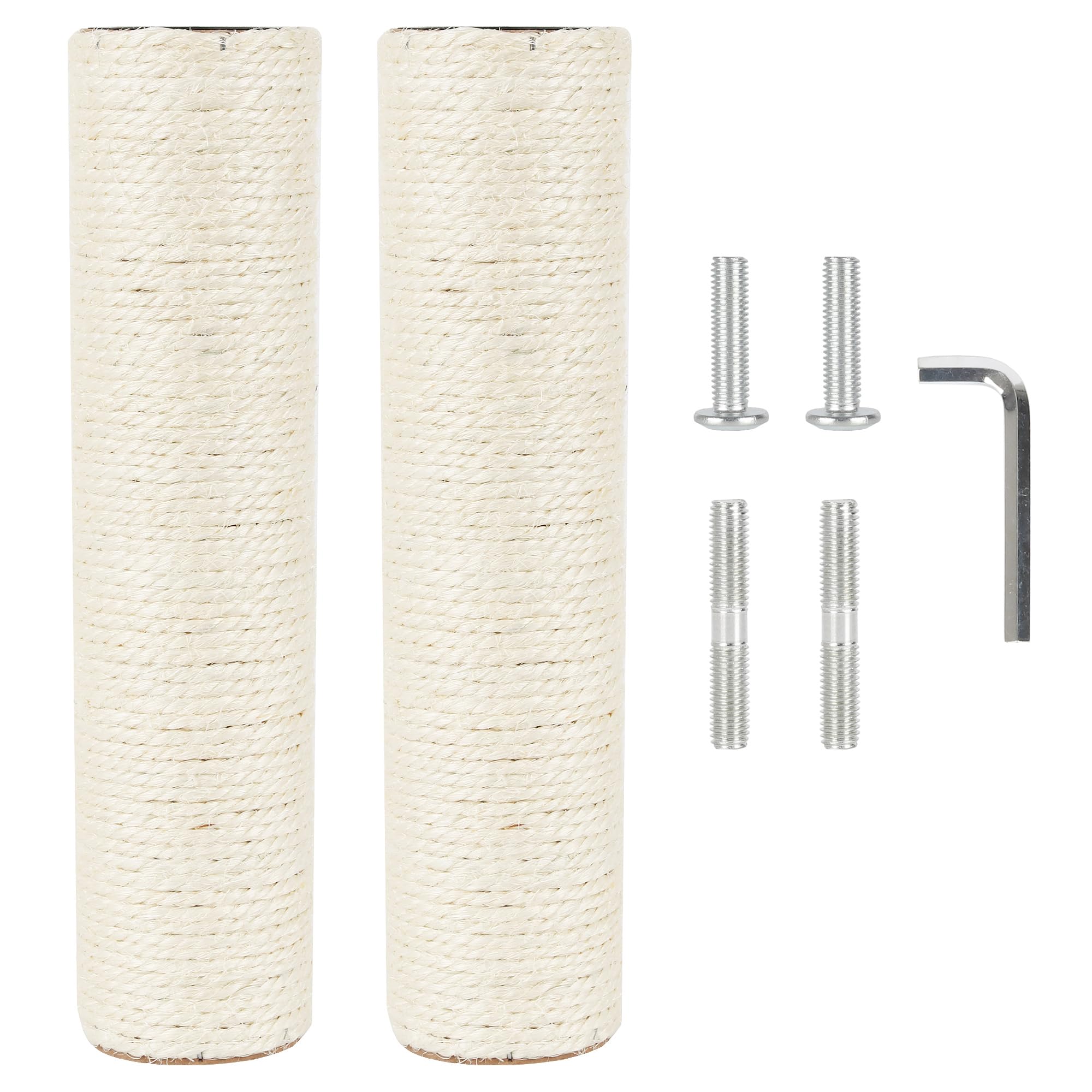 NEUMIHARO 2.9in 7.4cm Diameter Cat Scratching Post Replacement Sisal Pole Parts for Cat Tower (M10, 30cm/11.8in)