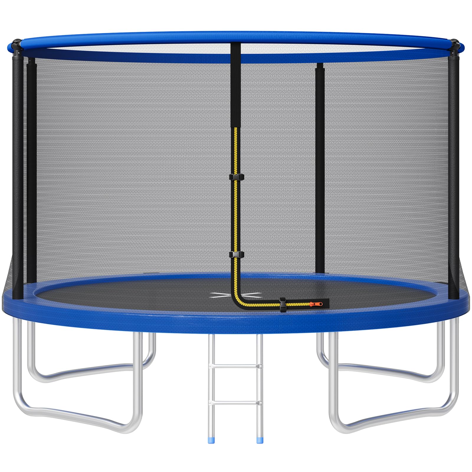 JUMMICO 183/220/290/360 CM Trampoline Outdoor with Safety Enclosure Net Outdoor Round Garden Trampoline for Kids & Adults Spring Tool Home Fitness Family Play Equipment
