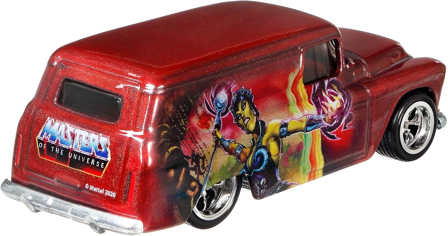 Hot Wheels Pop Culture 55 Chevy Panel of 1:64 Scale Vehicle for Kids Aged 3 Years Old & Up & Collectors of Classic Toy Cars, Featuring New Castings & Themes