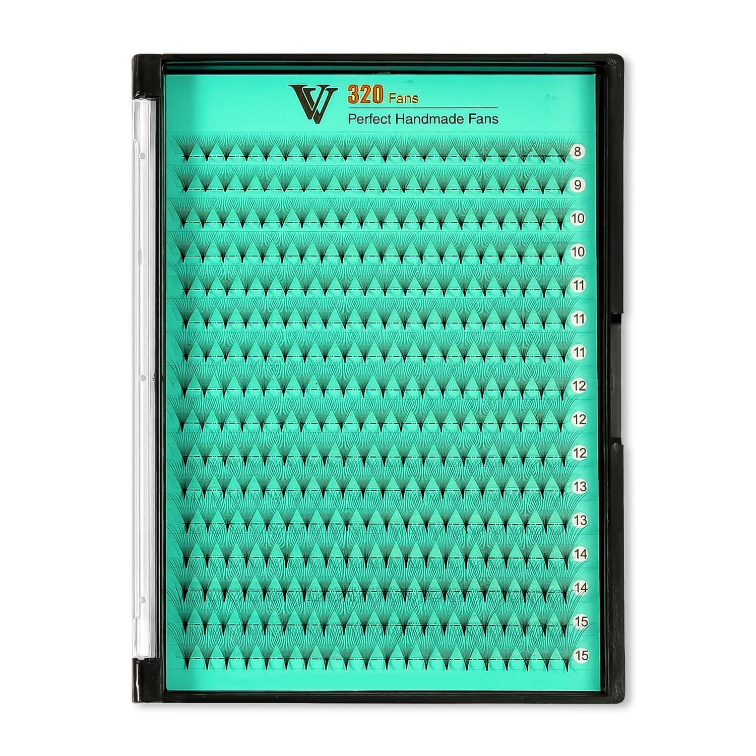 VAVALASH Premade Fans Eyelash Extensions 320 Fans 5D 6D 8D 10D 12D 0.05 0.07 Thickness C/D Curl Middle Stem Pointy Base Premade Fans Russian Volume