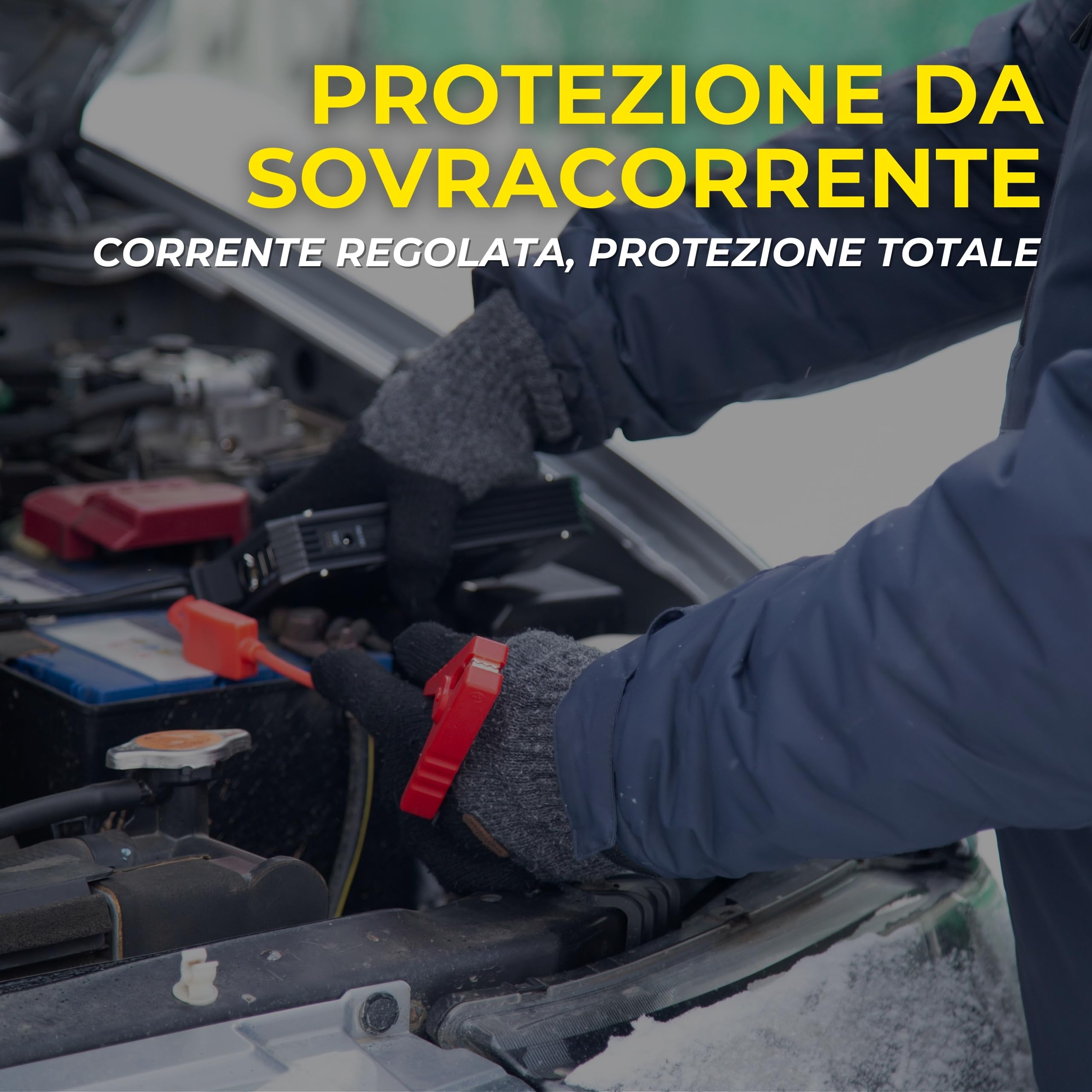 Goodyear Jump Starter Rozrusznik Awaryjny 8000 Mah, Wielofunkcyjny, Litowy, do Samochodów z Silnikiem Benzynowym i Wysokoprężnym, Funkcja Powerbanku, Latarka LED, 3 Tryby Pracy