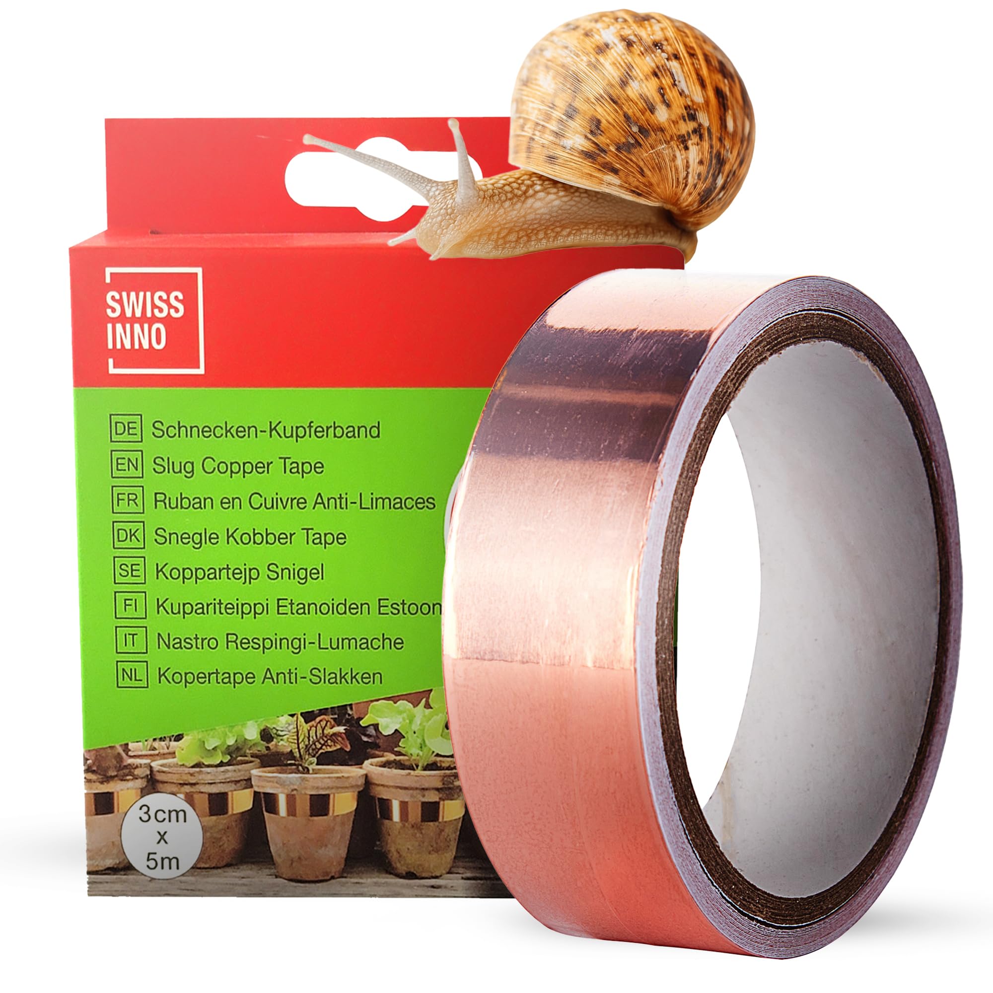 Profi-Kupferband Selbstklebend 30 Mm X 30 M – Kupferfolie Gegen Schnecken – Leitfähiger Acrylkleber