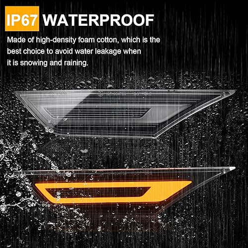 Miniatura 6 de Para luces laterales cívicas de 10 generación 2016-2021  Reemplazo de luces de guardabarros ámbar para Hond'a Civic Sedan Coupe Hatchback 2016 2017