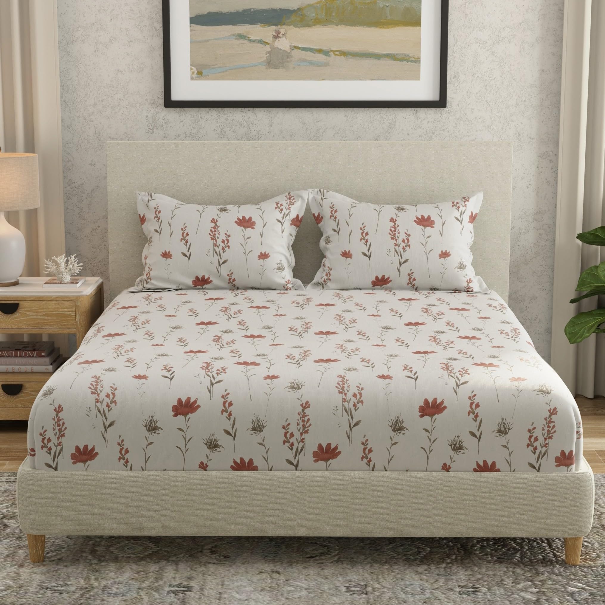 HUESLAND Cotton Bed Sheet Set - King Size -10 HUESLAND Cotton Bed Sheet Set - King Size -10