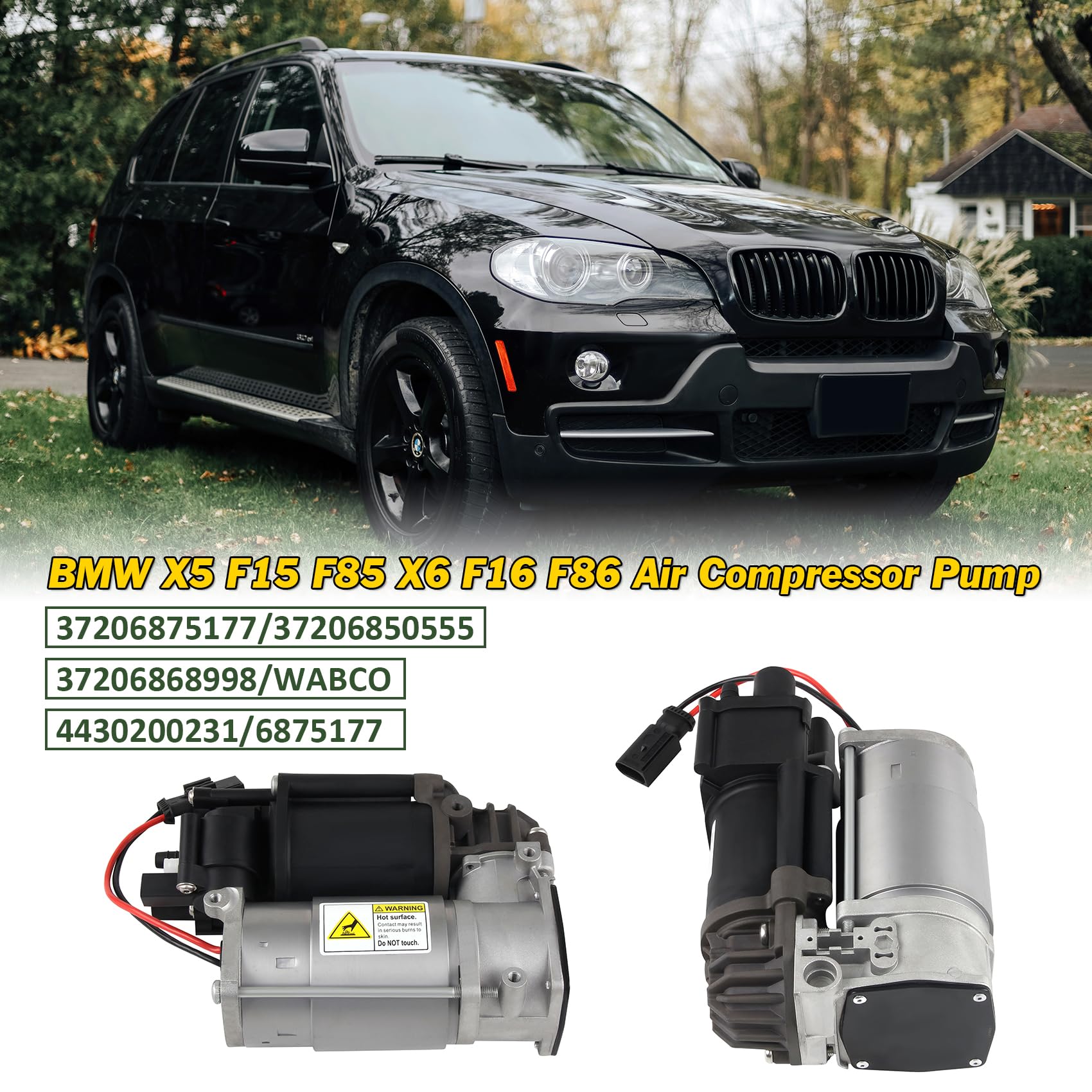 37206875177 compressore delle sospensioni pneumatiche compatibile con B-MW X5 F15 F85 2013-2018 X6 F16 F86 2014-2018 37206850555 37206868998