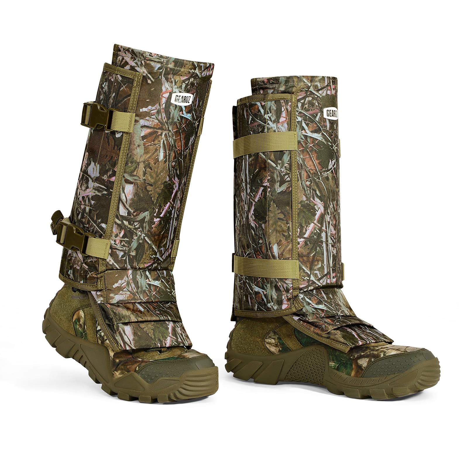 GearOZ Guêtres de protection imperméables pour jambes inférieures - Guêtres de protection contre les morsures de serpent pour homme/femme, taille réglable pour la chasse, la randonnée, le travail