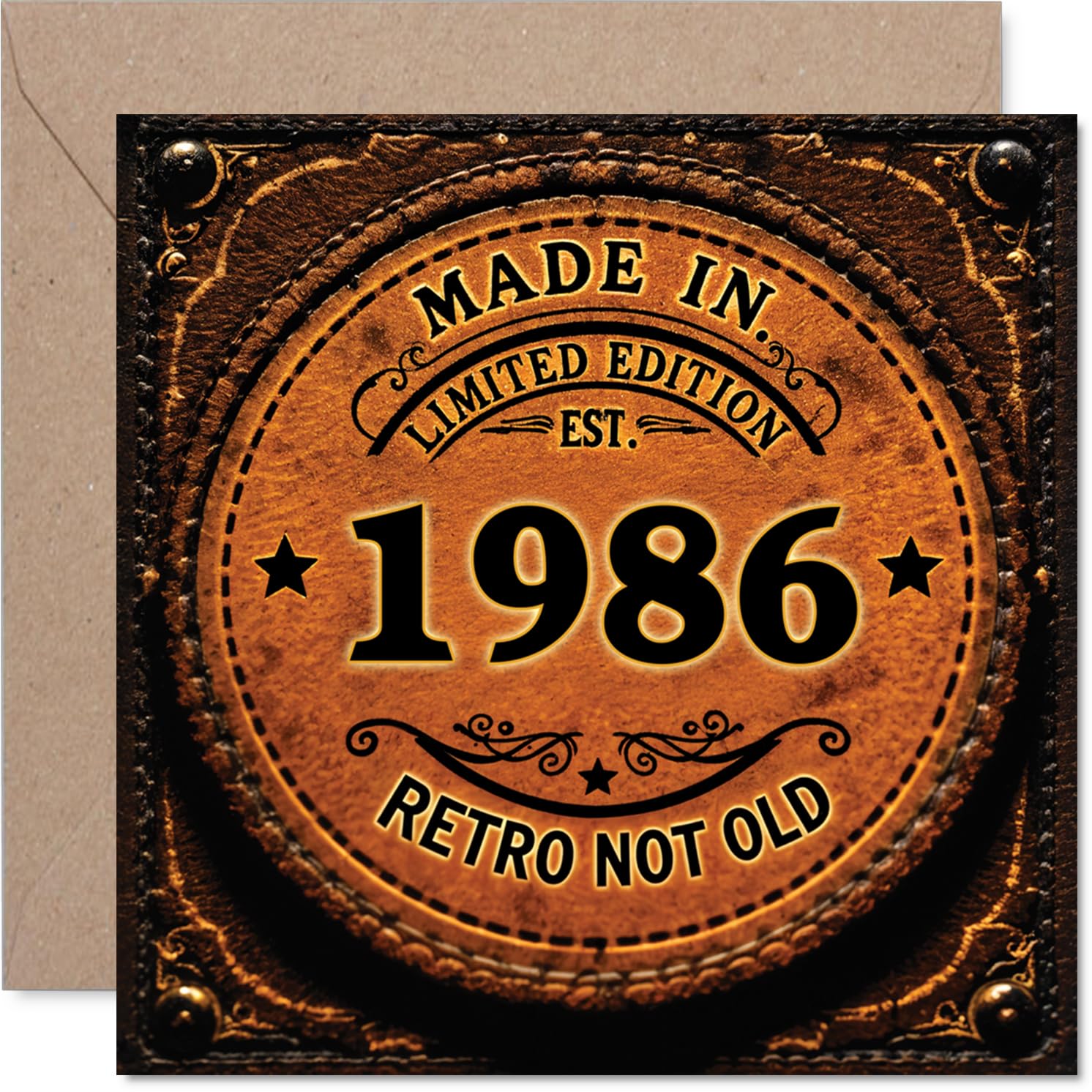 40th Birthday Card for Women Men - Retro Not Old - Happy 40 Birthday Cards for Daughter Uncle Son Auntie Neighbour Friend, 145mm Bday Greeting Cards