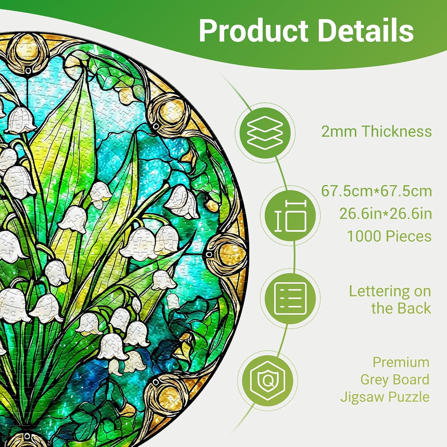 Lily of the Valley Puzzles for Adults 1000 Pieces, Impossible Hard Difficult Challenging Jigsaw Puzzle 1000 Pieces, Christmas Birthday Gifts Home Decor for Adults/Friends/Family