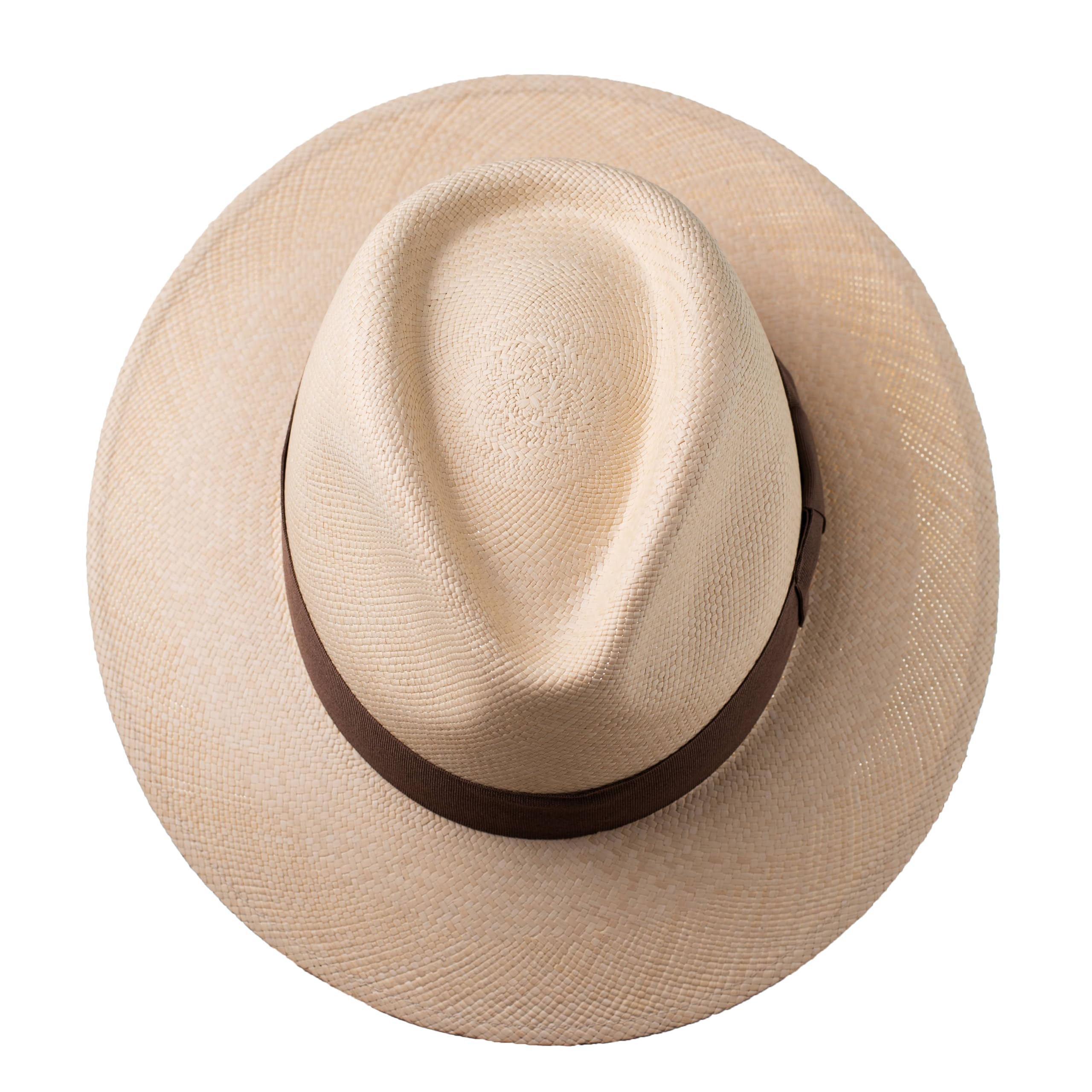 Cuenca 1905 Alessio Sombrero Panamá Genuino de Paja Toquilla, Tejido a Mano y Hecho 100% en Ecuador, Protección UV Natural, Panama Hat de Verano Hombre y Mujer