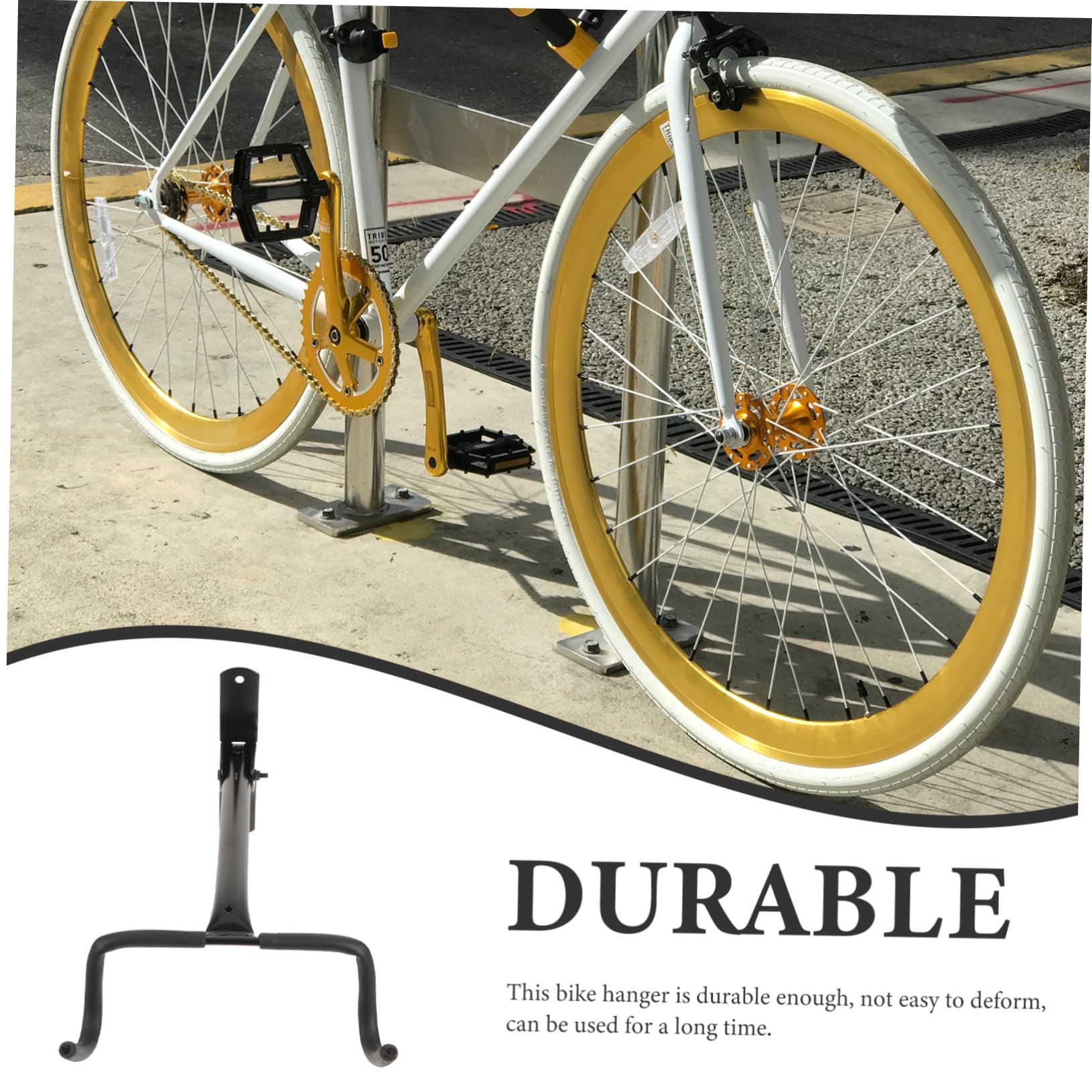 Soporte de Pared para Bicicleta Acolchado de Acero para Uso en Hogar y Trastero Sistema de Fijación Incluido