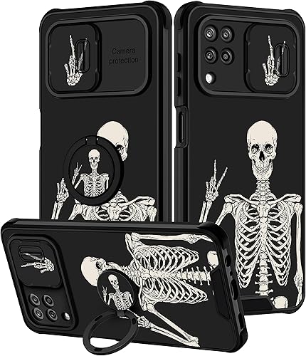 Miniatura 1 de Goocrux Funda 2 en 1 para Samsung Galaxy S20 FE 5G, esqueleto de calavera para mujeres y niñas, bonita funda gótica para teléfono, diseño de terror