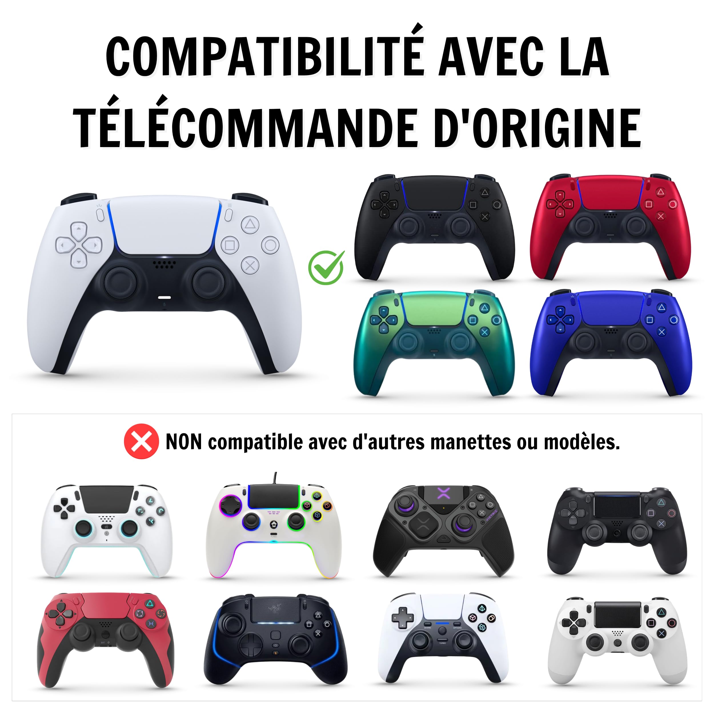 Housse Compatible avec Manette PS5, Silicone Doux et Confortable, Accessoires pour Manette Play 5, Accessoire Compatible avec Manette Originale Play 5 (Anime)