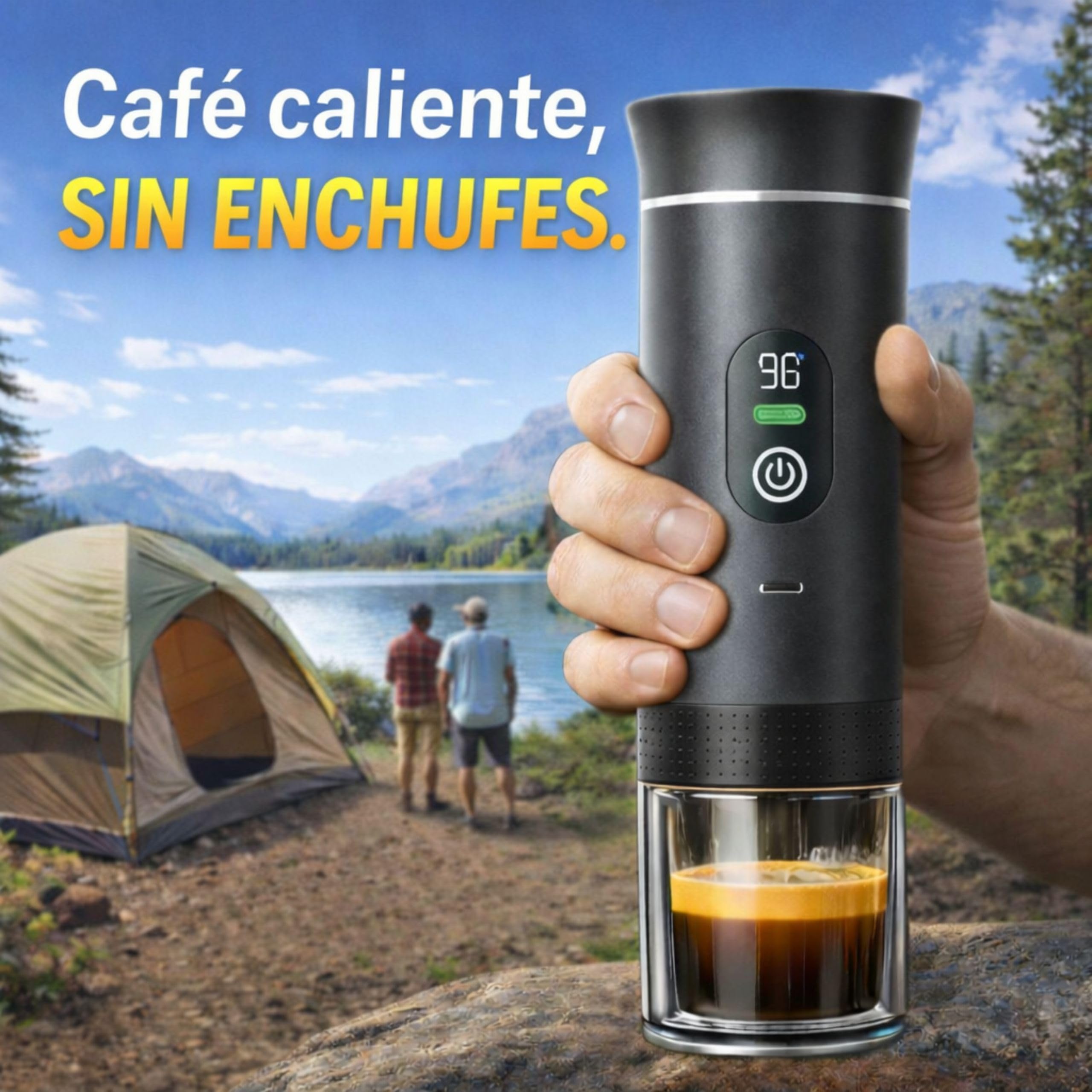 Caffettiera portatile capsule compatibile con Nespresso Dolce Gusto e Caffè Macinato - Versione migliorata 2026 - Coffe Machine - Macchina da caffè portatile a capsule universale con display LED e più